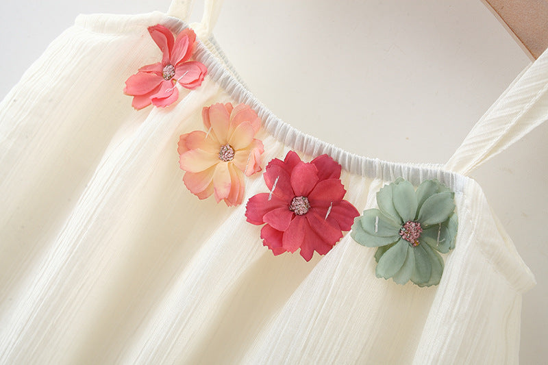 Off-white sleeveless Girls dress