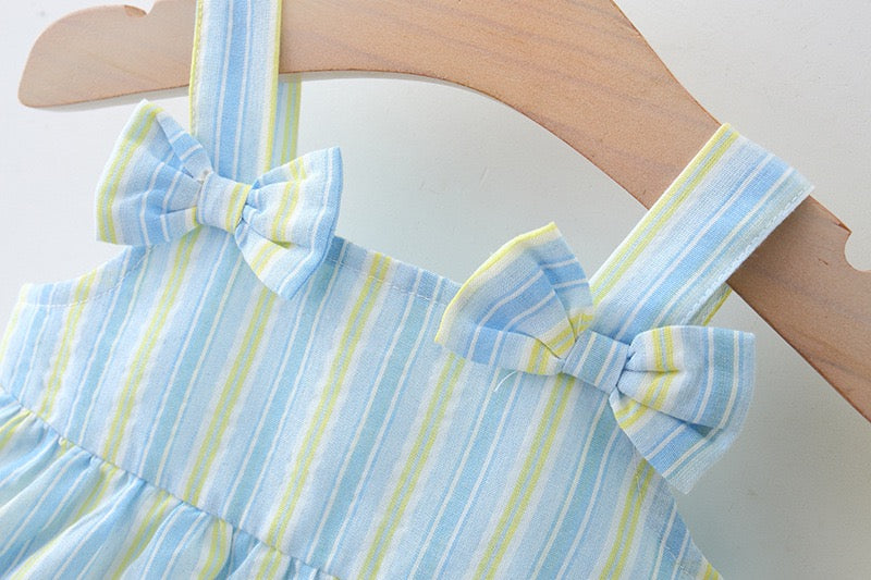 Girls toddler summer dress set with cap
