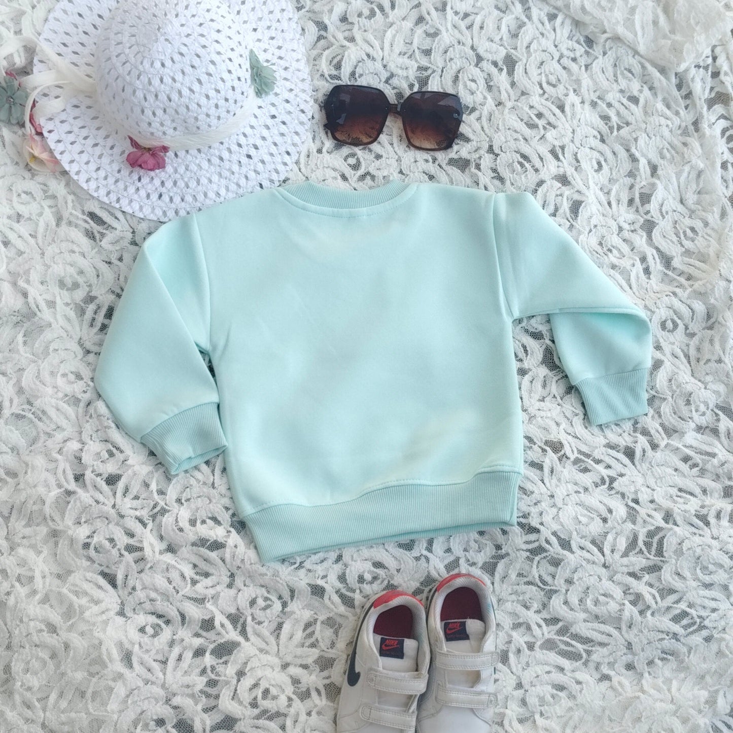 Light mint green kids' sweatshirt