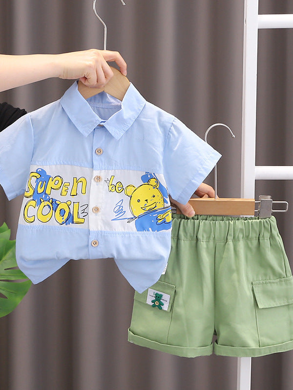 Shirt and Cargo Shorts Set
