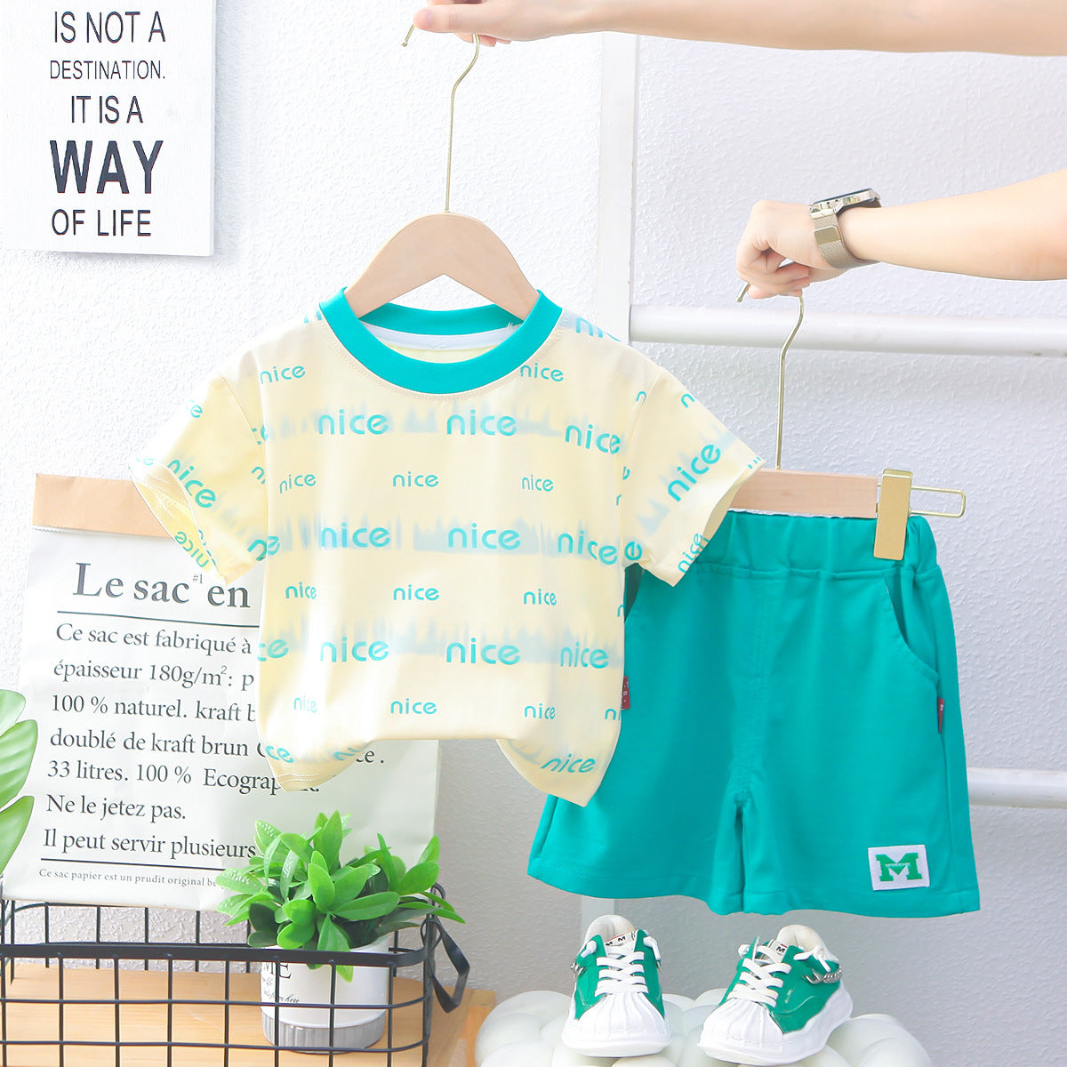 Shark n Dino boy's Printed T-shirts and Cotton shorts