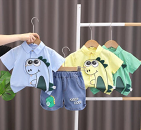 Adorable Boys Dinosaur Outfit Set