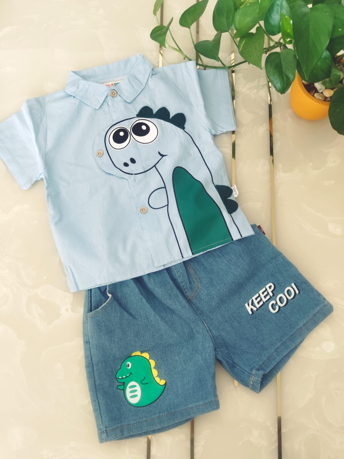 Adorable Boys Dinosaur Outfit Set