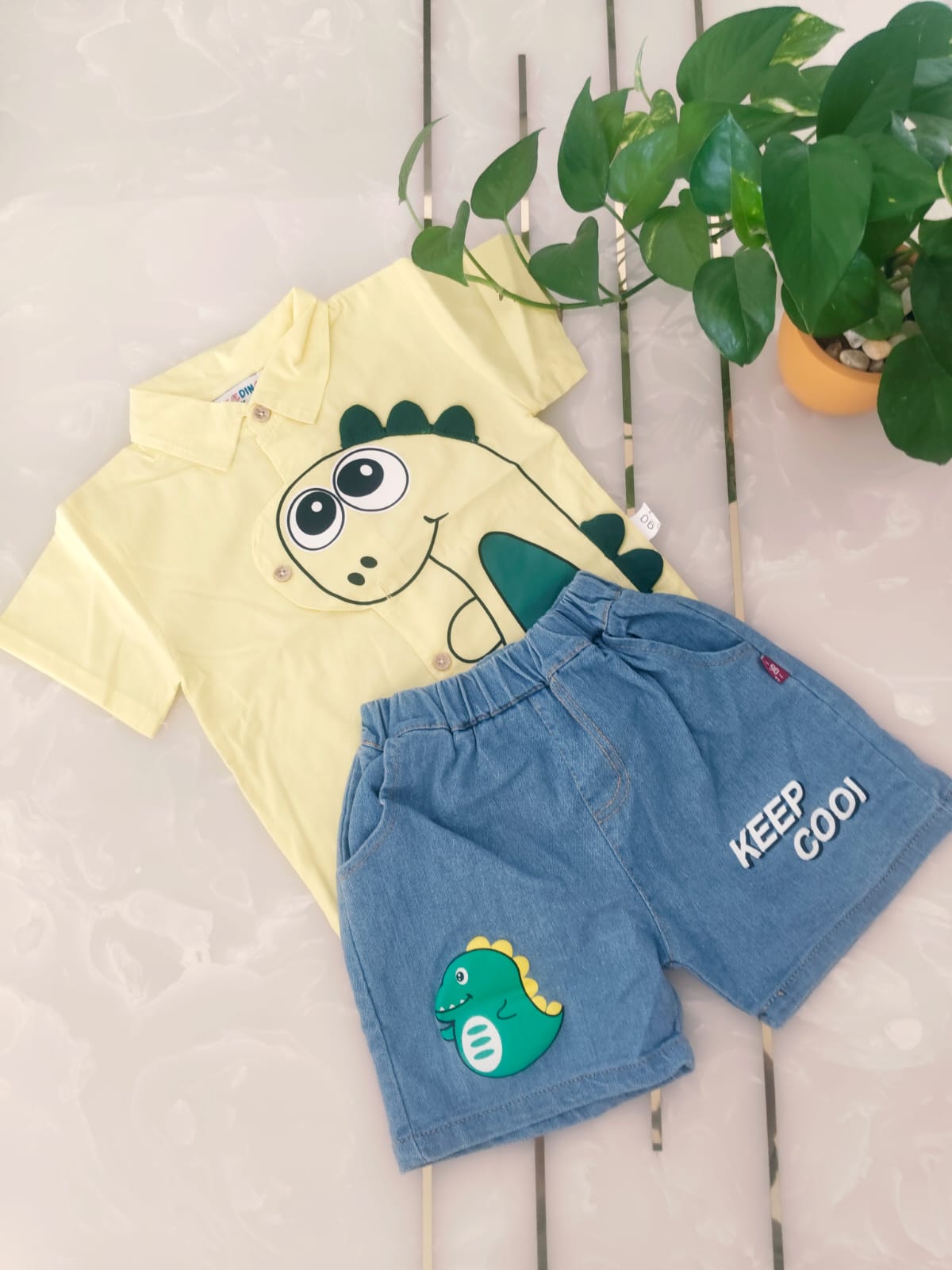 Adorable Boys Dinosaur Outfit Set