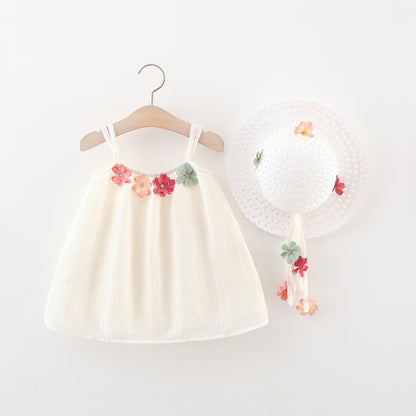 Off-white sleeveless Girls dress