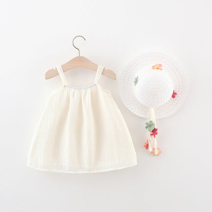 Off-white sleeveless Girls dress