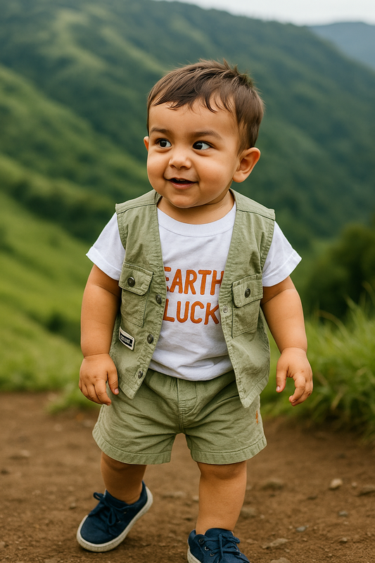 🧢 "Little Explorer" 3-Piece Outfit Set (18–24 Months)