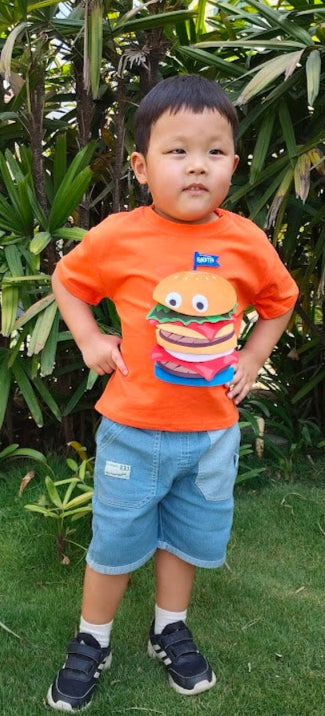 Boys Hamburger T-shirt and shorts