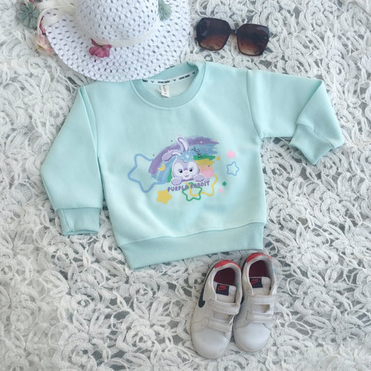 Light mint green kids' sweatshirt