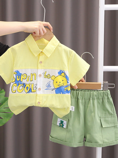Shirt and Cargo Shorts Set