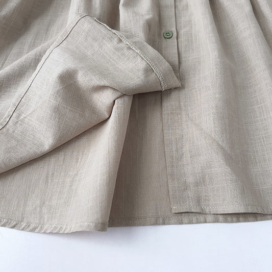 Girls Cotton Linen Dress