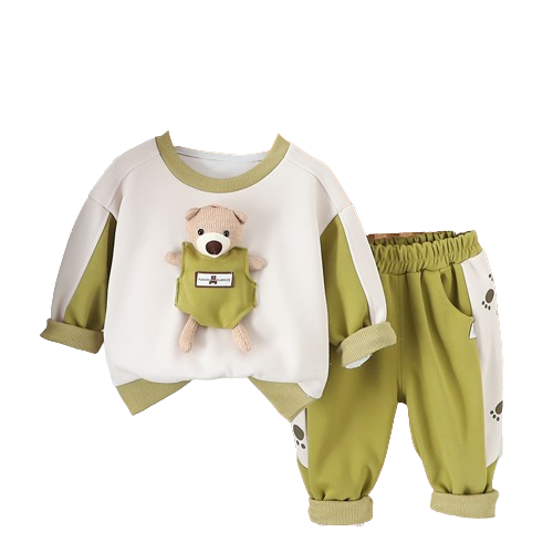 Boys  Teddy Bear Chord set Sweatshirt pant set